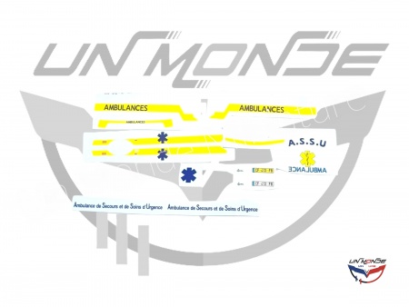 Citroën XM Tissier 1007 Ambulance Neutre Avec Planche de Décalques