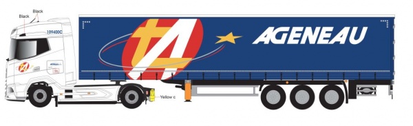 Daf XG Semi Tautliner TRANSPORTS AGENEAU