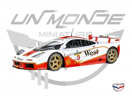 McLaren F1 GTR Short Tail #8 PRICE/BASCHER BPR GTR 1995 White