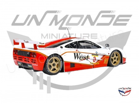 McLaren F1 GTR Short Tail #8 PRICE/BASCHER BPR GTR 1995 White