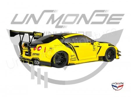 Nissan GT-R R35 With Liberty Walk Body Kit 2.0 2020 Yellow