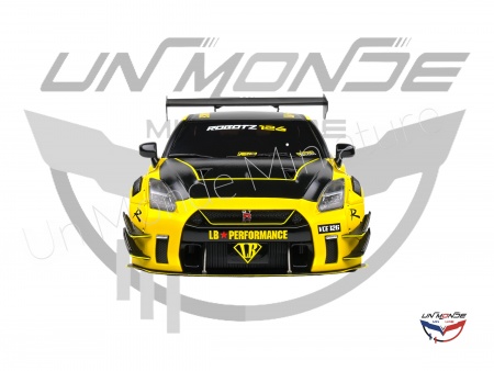 Nissan GT-R R35 With Liberty Walk Body Kit 2.0 2020 Yellow