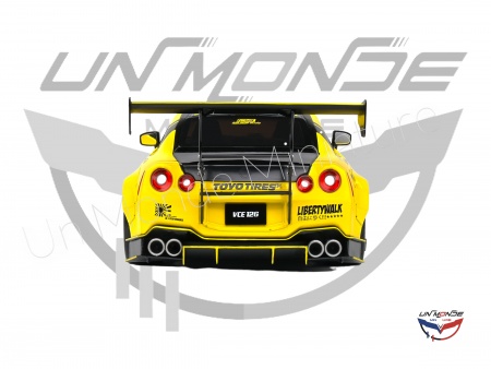 Nissan GT-R R35 With Liberty Walk Body Kit 2.0 2020 Yellow