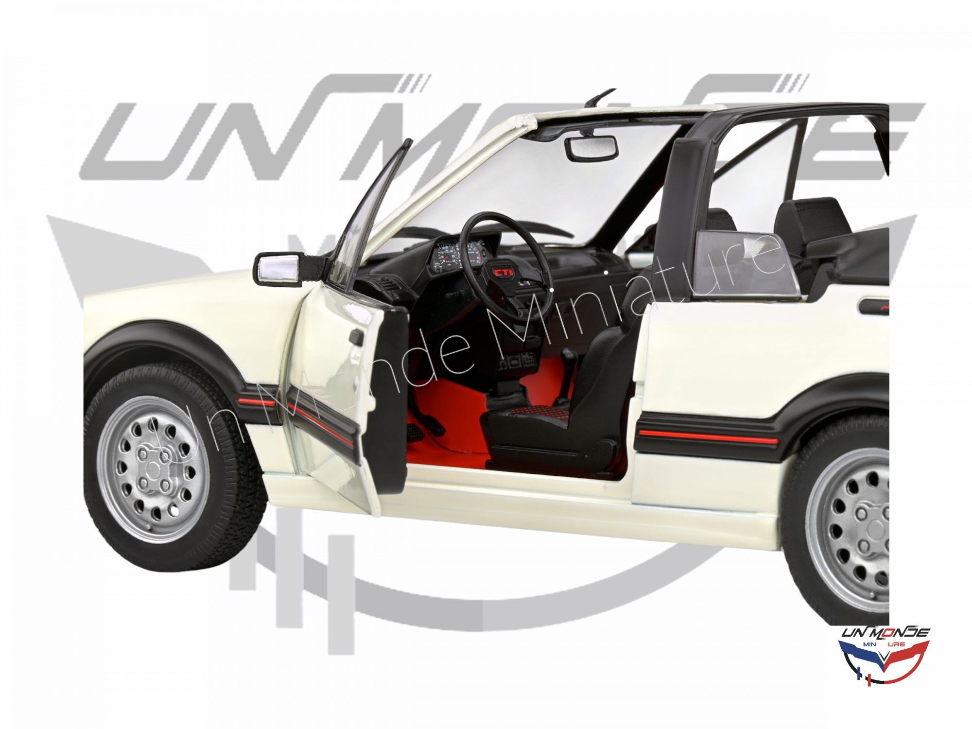 Voiture Miniature Peugeot 205 GTI 1.9 1989 Blanc Meije 1/18