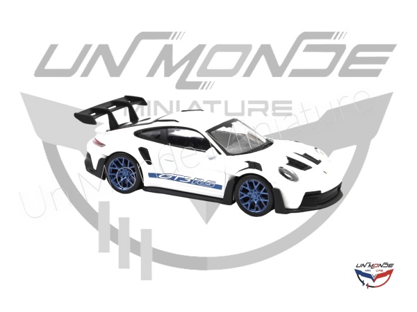 Porsche 911 GT3 RS 2022 White & Blue stickers Jet-car