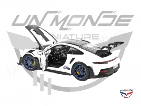 Porsche 911 GT3 RS With Weissach Pack 2022 White and Indigoblue