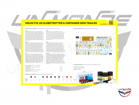 Volvo F12-20 Globetrotter & Container semi trailer