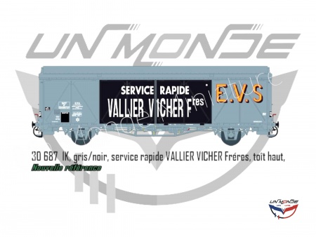 Wagon EVS Gris VALLIER VICHER ep III SNCF